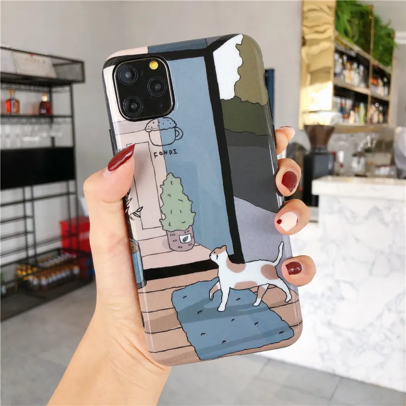 Чехол для iPhone XS MAX X 11 Pro XR 7 8 6 6s Plus мягкий чехол с изображением кота|Бамперы| |