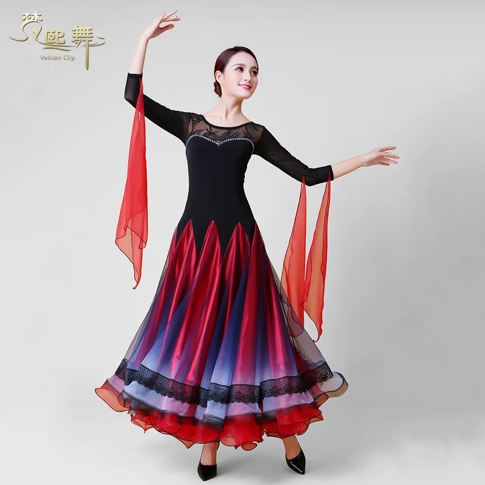 Кружевные платья для бальных танцев женское платье вальса с бахромой