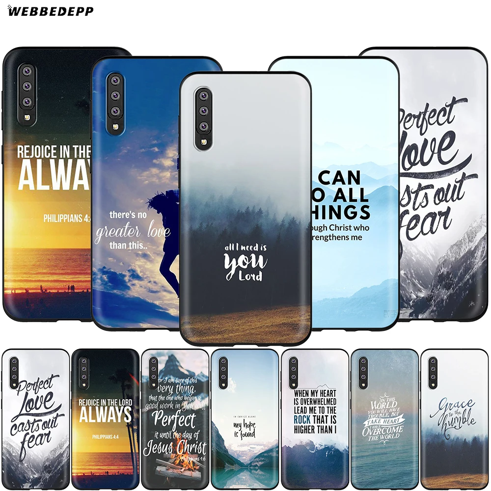 Webbedepp тексты Библии Иисуса христианский чехол для Samsung Galaxy S7 S8 S9 S10 Plus Edge Note 10 8 9 A10 A20