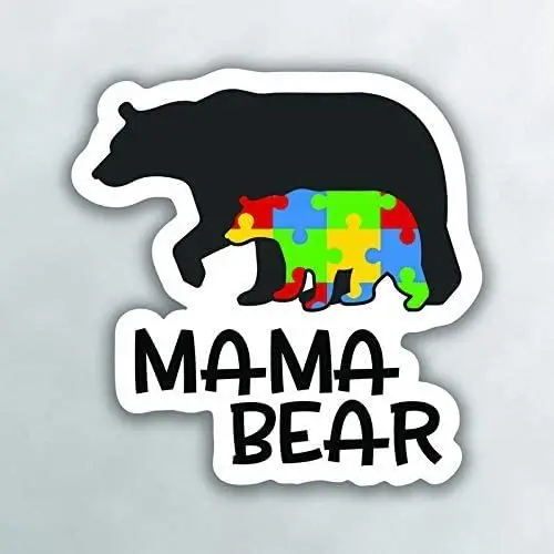 

Autism Mama Bear Vinyl Decal Sticker - Car Truck Van SUV Window Wall Cup Bumper Laptop Graffiti Car Stickers Styling Accessories