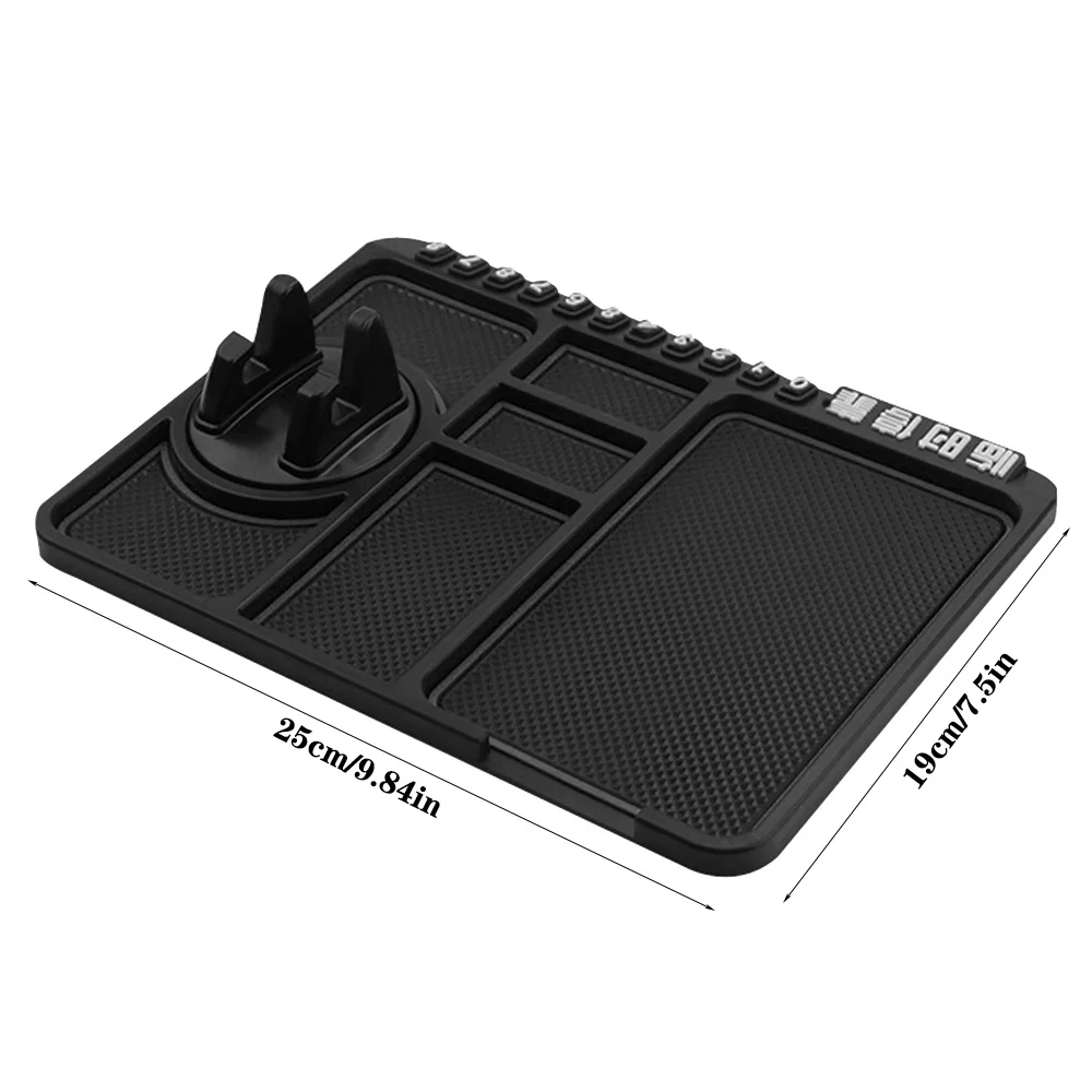 

Multifunctional Car Anti-Slip Mat Silicone Dashboard Cushion Phone Bracket of Vehicle Navigation Card Coin Storage Car Supplies