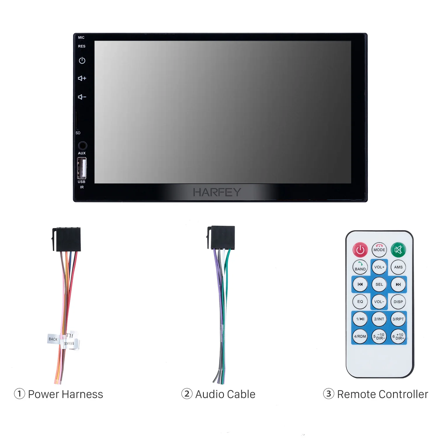 Harfey 7 &quotУниверсальный 2 din Bluetooth Автомобильный мультимедийный плеер сенсорный