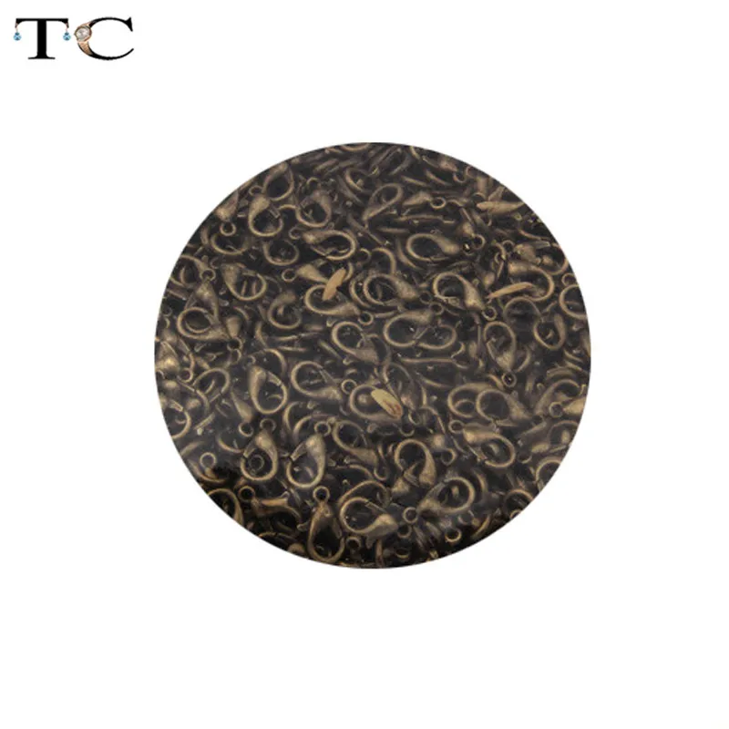 

10Pcs Jewelry Findings Alloy Antique Bronze Gold Lobster Clasp Hooks For Necklace&Bracelet Chain 12mm