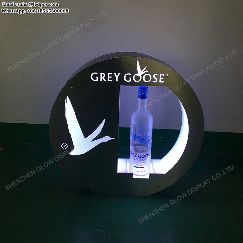 Перезаряжаемый светодиодный VIP сервис с логотипом под заказ серая гусиная