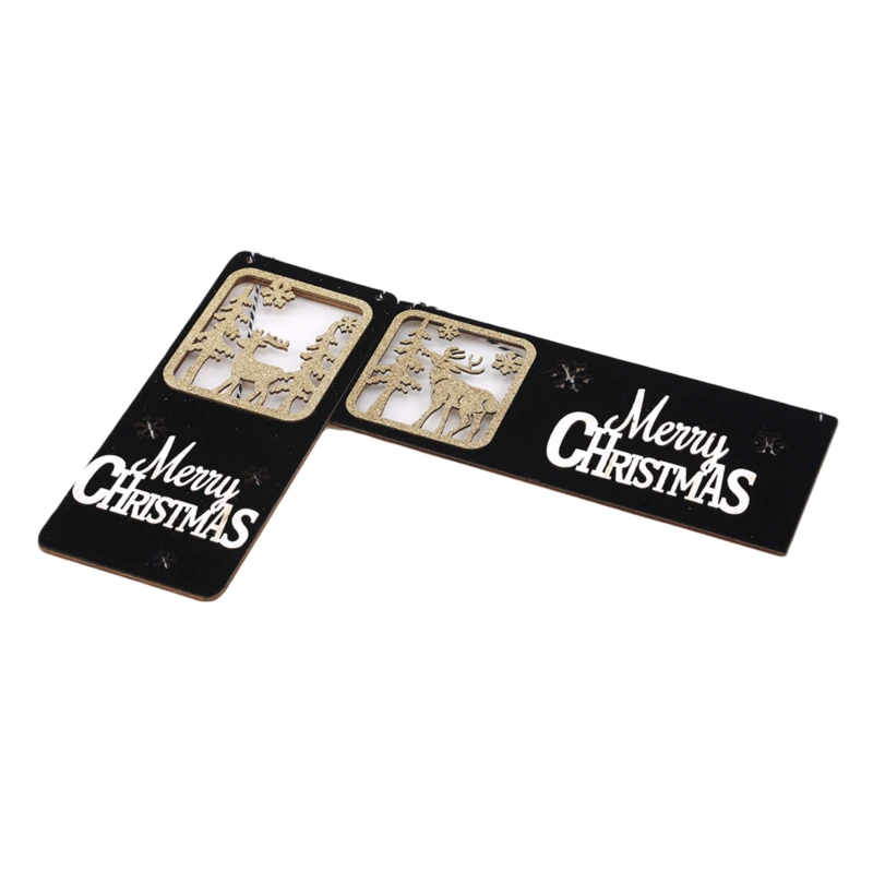 2020 Новогодняя деревянная дверь подвесной знак Рождественское украшение для елки