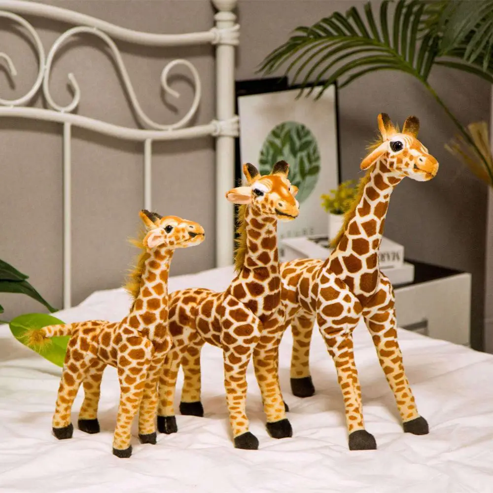 

55cm simulation Cute Plush Sika deer Doll Plush deer Stuffed animal standing Deer appease baby kids toys Xmas Gift Decoration
