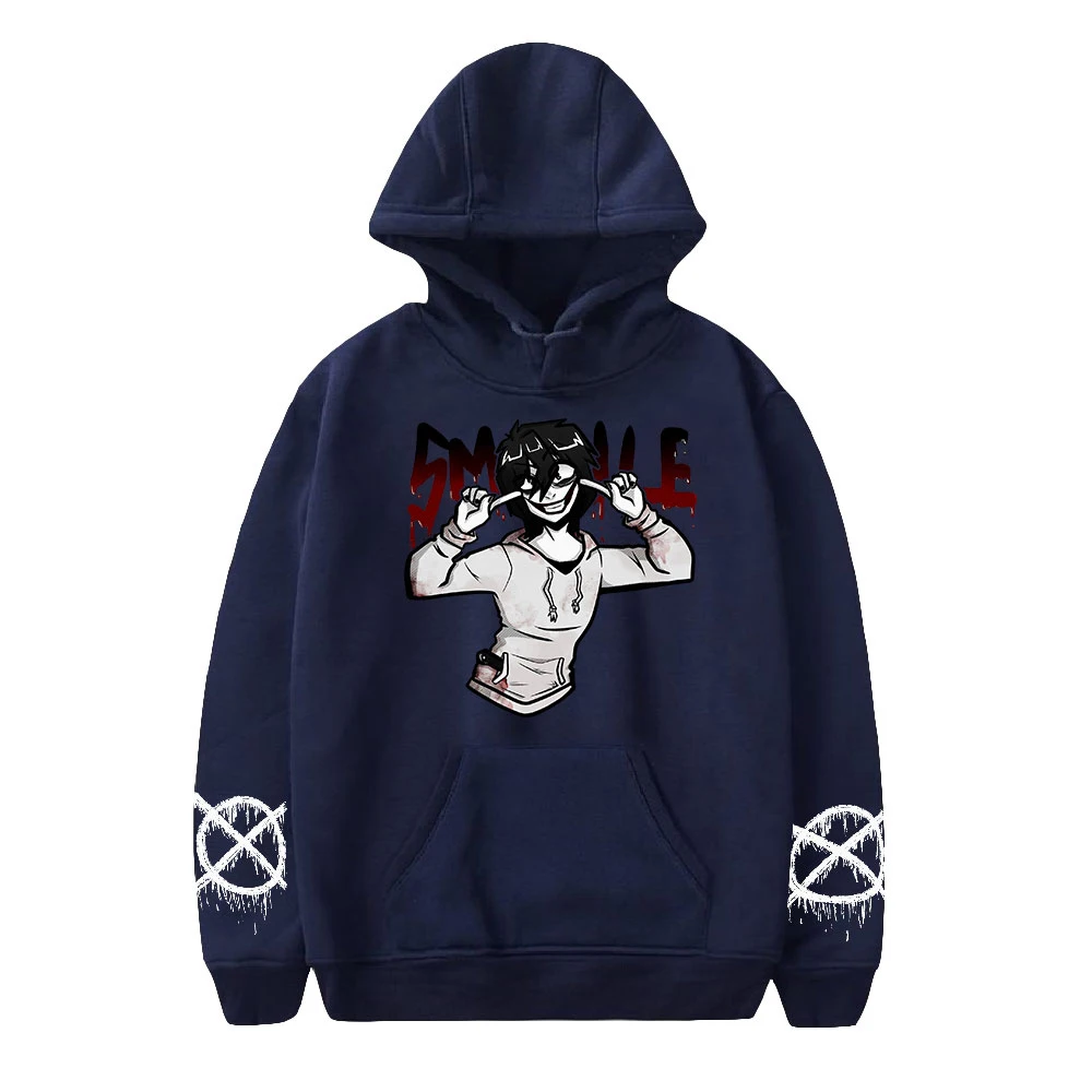 Мужская одежда мужская кавайная толстовка с капюшоном ужасная Толстовка принтом
