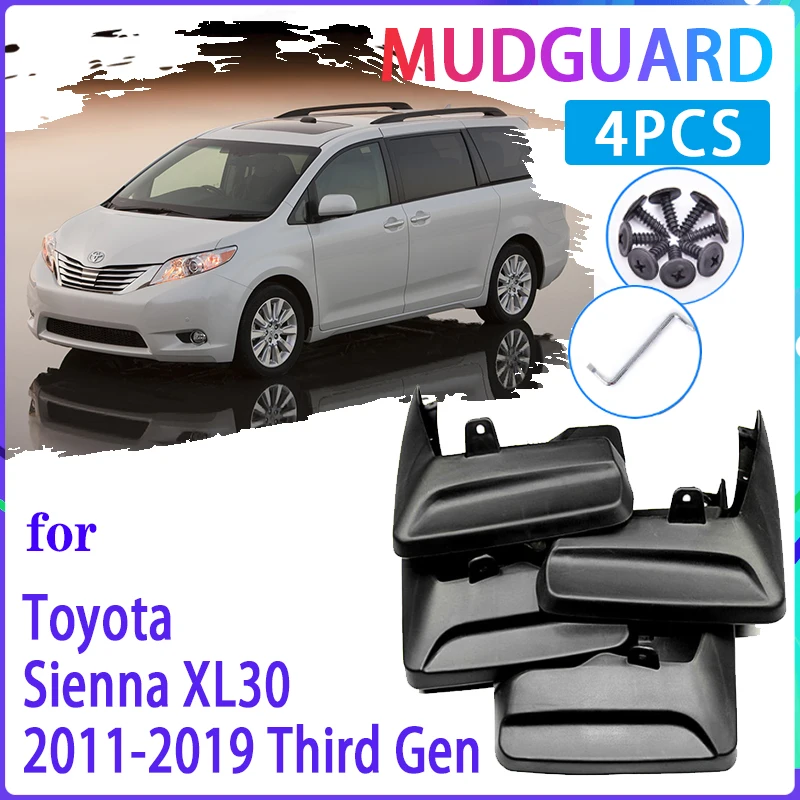 

Car Mud Flaps for Toyota Sienna XL30 2011~2019 2012 2013 2014 2015 2016 Mudguard Splash Guards Fender Mudflaps Auto Accessories