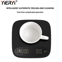 touch screen electronic digital coffee scale with timer usb recharge kitchen weighing scales lcd display measure tools 2kg0 1g
