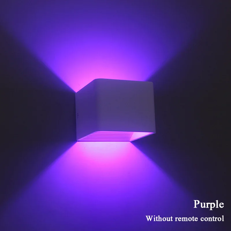 Purple 1 шт. светодиодный настенный светильник 3 Вт для внутреннего художественного украшения настенные светильники AC85-265V Алюминий для гостиной лестницы Холодный/теплый белый RGB - Цвет абажура: Purple