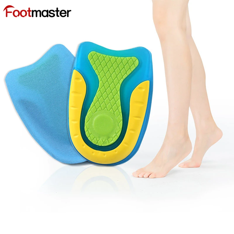 FootMaster высокие эластичные амортизирующие подушечки для пятки облегчают