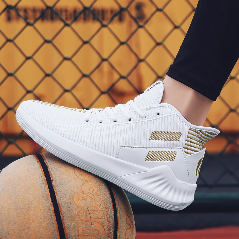 Мужская Баскетбольная обувь мужская спортивная с сеткой дышащие амортизирующие