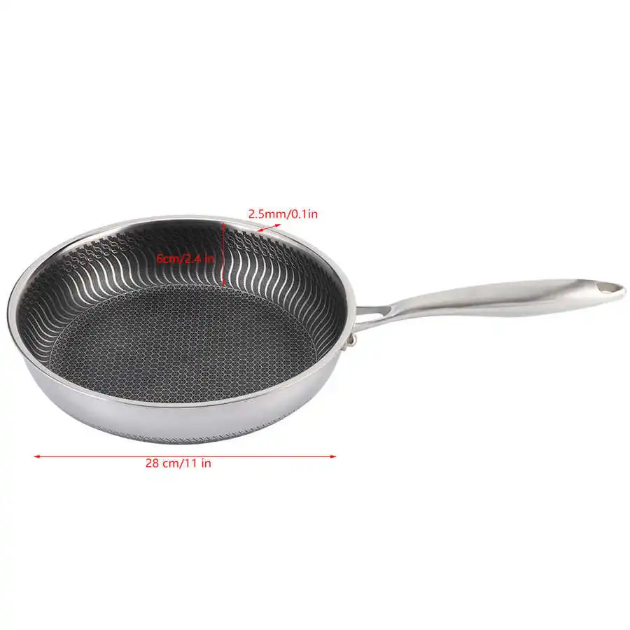 Сковорода из нержавеющей стали с антипригарным покрытием посуда кастрюля для