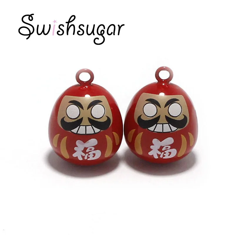 Японская кукла Дарума колокольчики удачи закрытые подвески ожерелье подвеска