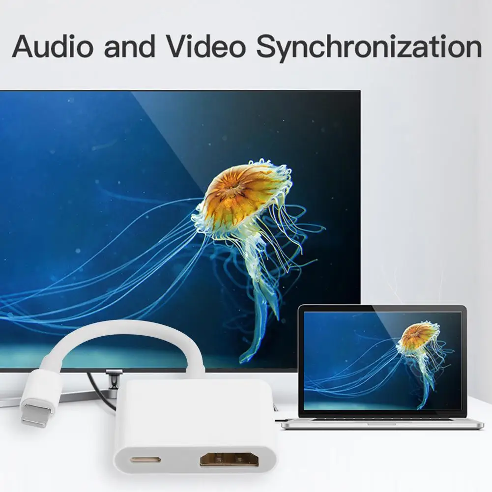 8-контактный к цифровому AV-адаптеру для iPhone iPad совместимому с HDMI 1080P ТВ