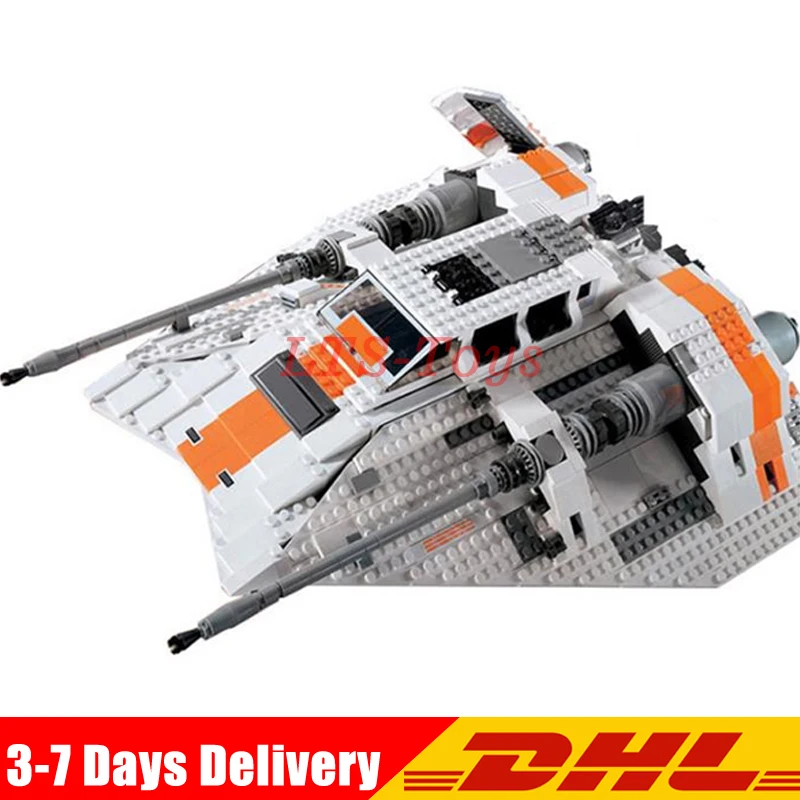 В наличии DHL 05084 1457 шт. деталей серия &quotЗвездные войны Snowspeeder комплект