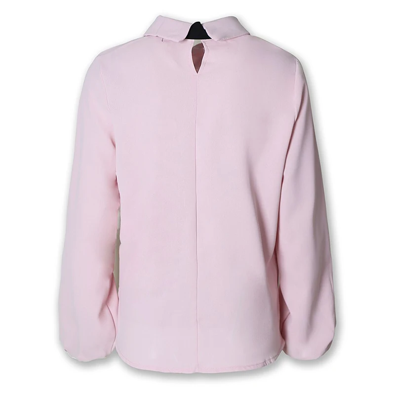 

Bow Bandage Preppy Style Women Solid Long Sleeve Blouse Shirt Office Lady Elegant Turn Down Collar Korean Clothes Tops SJ5294M