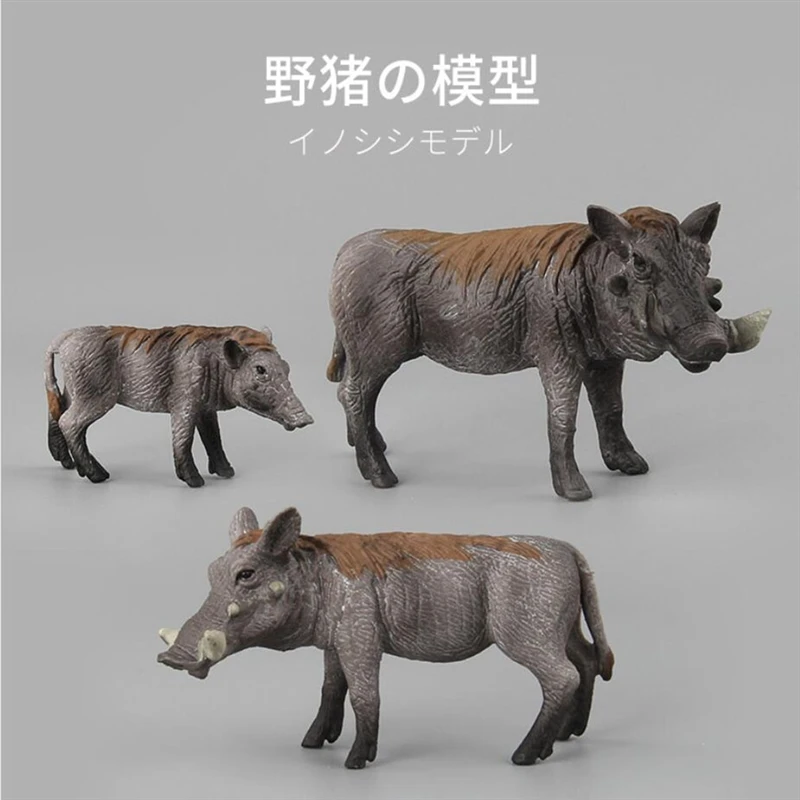 Имитация оленя Warthog Lynx Мандрель Ослик Гиббон Porcupine Kiwi Bird Chimpanzee ПВХ Модель
