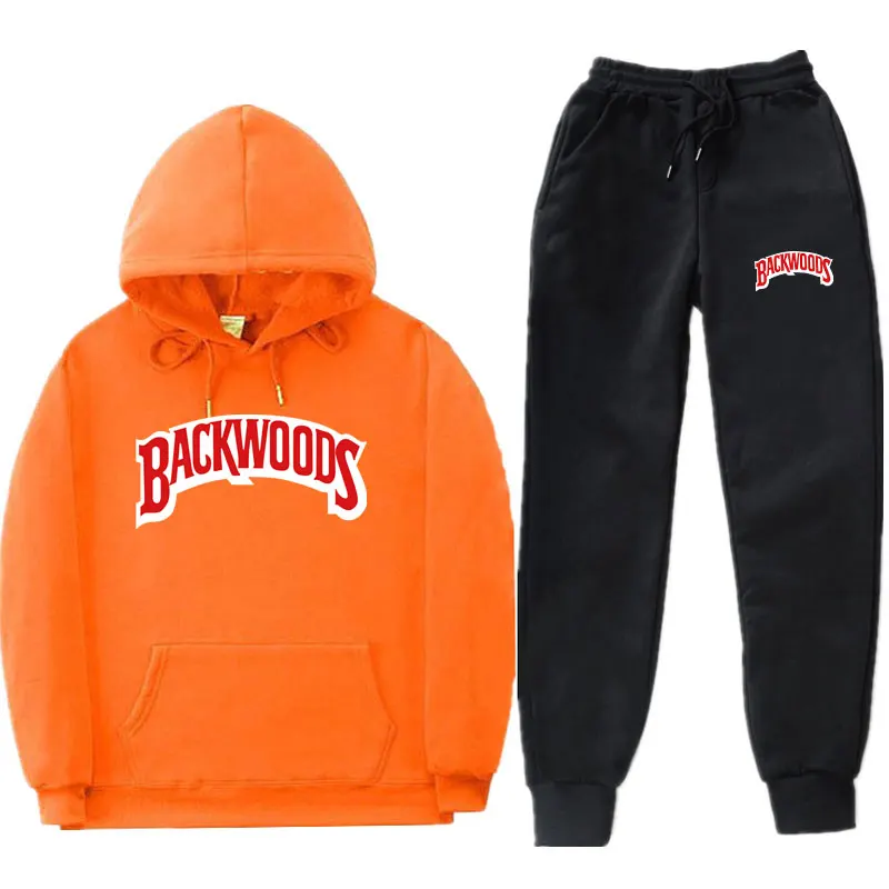 

Latest Streetwear BACKWOODS Hoodie set Tracksuit Men Thermal Sportswear Sets Hoodies and Pants Suit Casual Sweatshirt Sport Suit