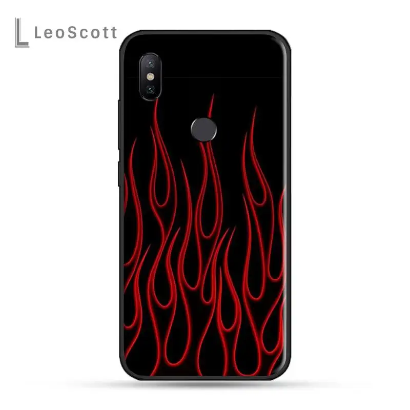 

Flame Red Flames Phone Case For xiaomi Redmi 5 5A plus 7A 8 note 2 3 4 5 5A 6 7 GO K20 A2