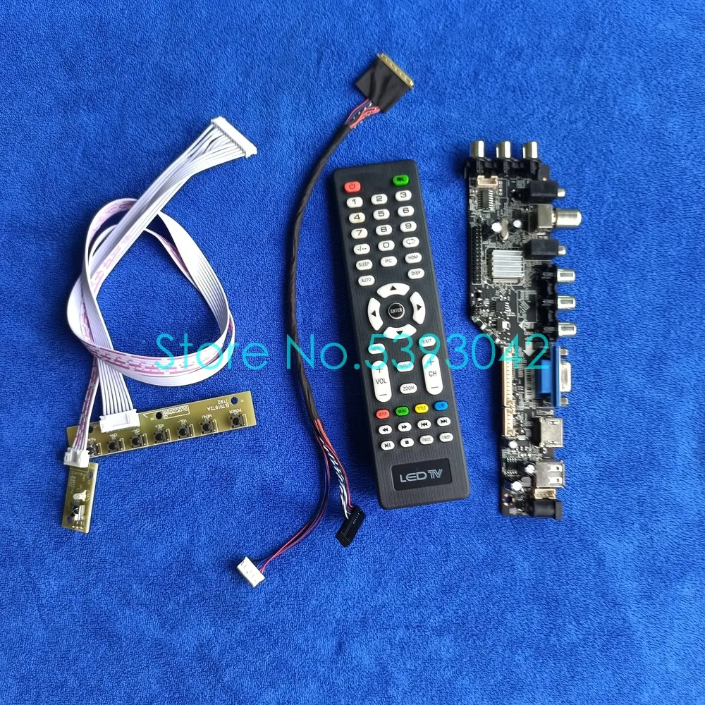 

For B173HW02 V.0 B173HW02 V.1 USB+AV DVB-T/C LCD Panel Digital Signal LVDS 40-Pin 1920*1080 3663 Controller Drive Board Kit