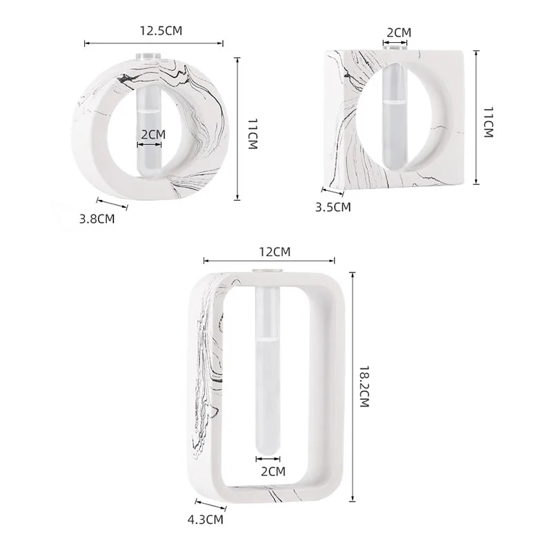 

Nordic Geometric Vase Glass Test Water Container Tube Hydroponic Flower Arrangement Vases Office Desktop Decor Home Decoration