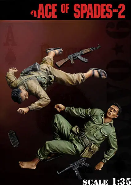 

1/35 Смола Бюст модели наборы 2 фигурки разобранные неокрашенные C692