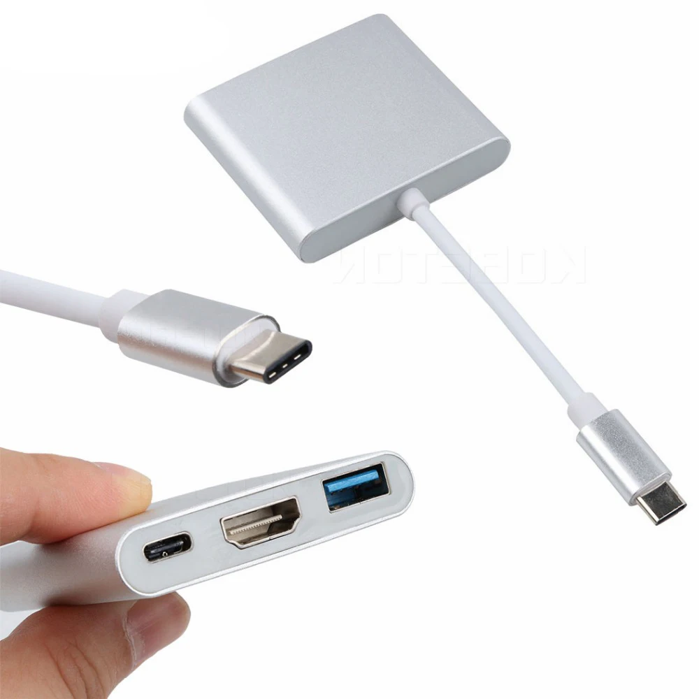 Адаптер для зарядки USB 3 0 с портом Type-C на HDMI портативный USBC 1 адаптер концентратора