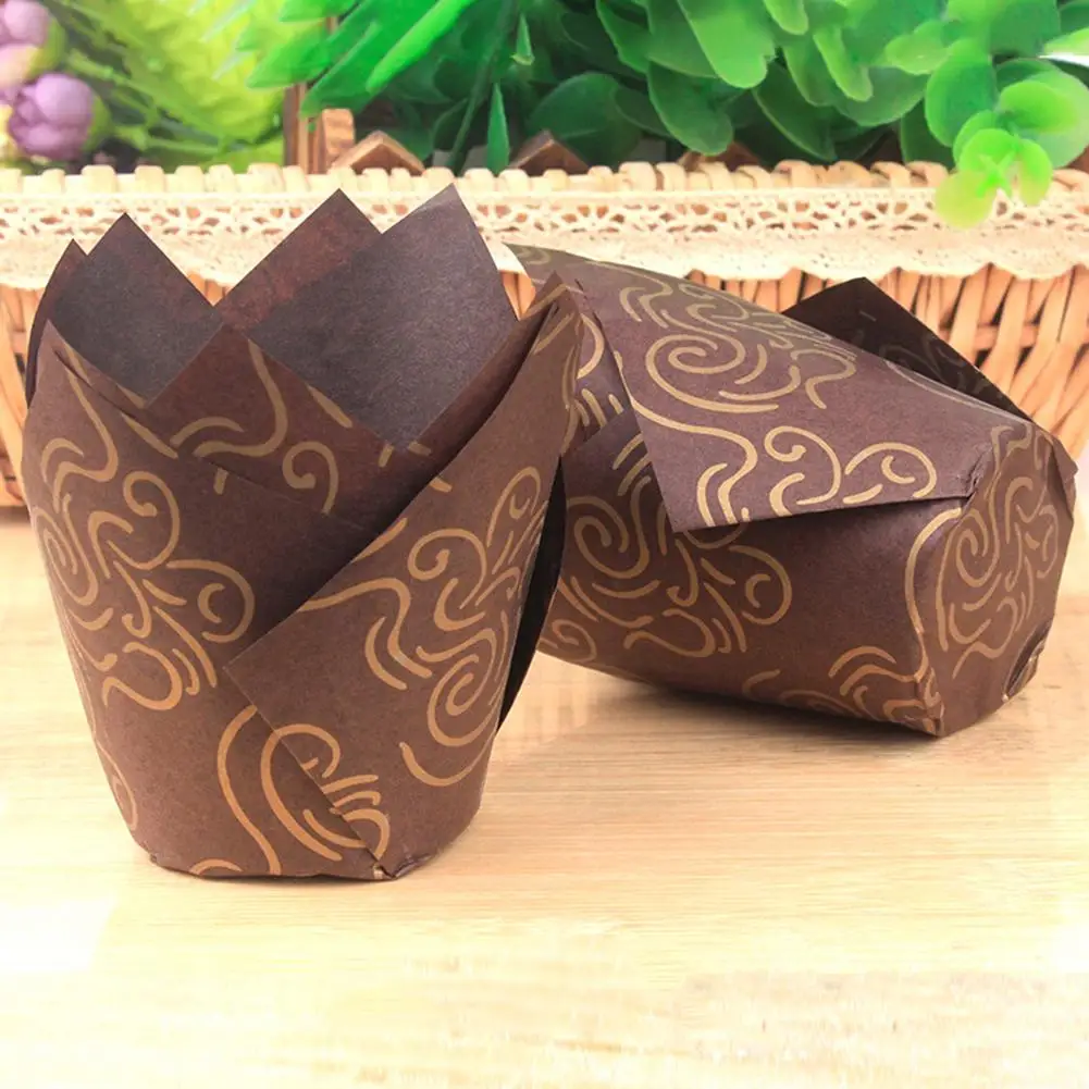 50 шт. маслостойкие бумажные стаканчики для торта кексов коробка выпечки поднос