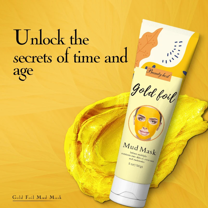 

150g Beauty Host Gold Mud Mask Reduce Wrinkles & Fine Lines And Improve Flaccid Skin Brightening Skin