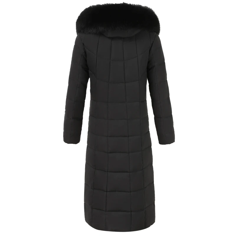 

Middle-aged Women Winter X-Long Coat With Real Fur Plus Size 5XL Thicken Warm Slim Cotton Padded Jacket Winter Womens Parkas