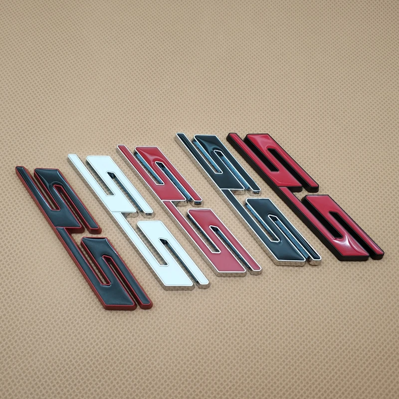 Стайлинг автомобиля металлическая буква SS Автомобильная эмблема наклейка