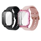 Сменный силиконовый ремешок для часов Garmin CAME Sq + чехол из мягкого ТПУ, защитный чехол с полным покрытием