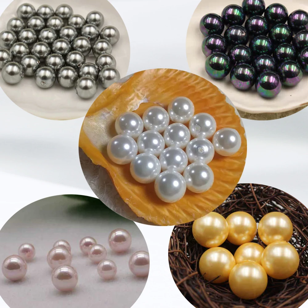 Жемчуг в виде полуперламутровой раковины 10 цветов серый темно желтый белый