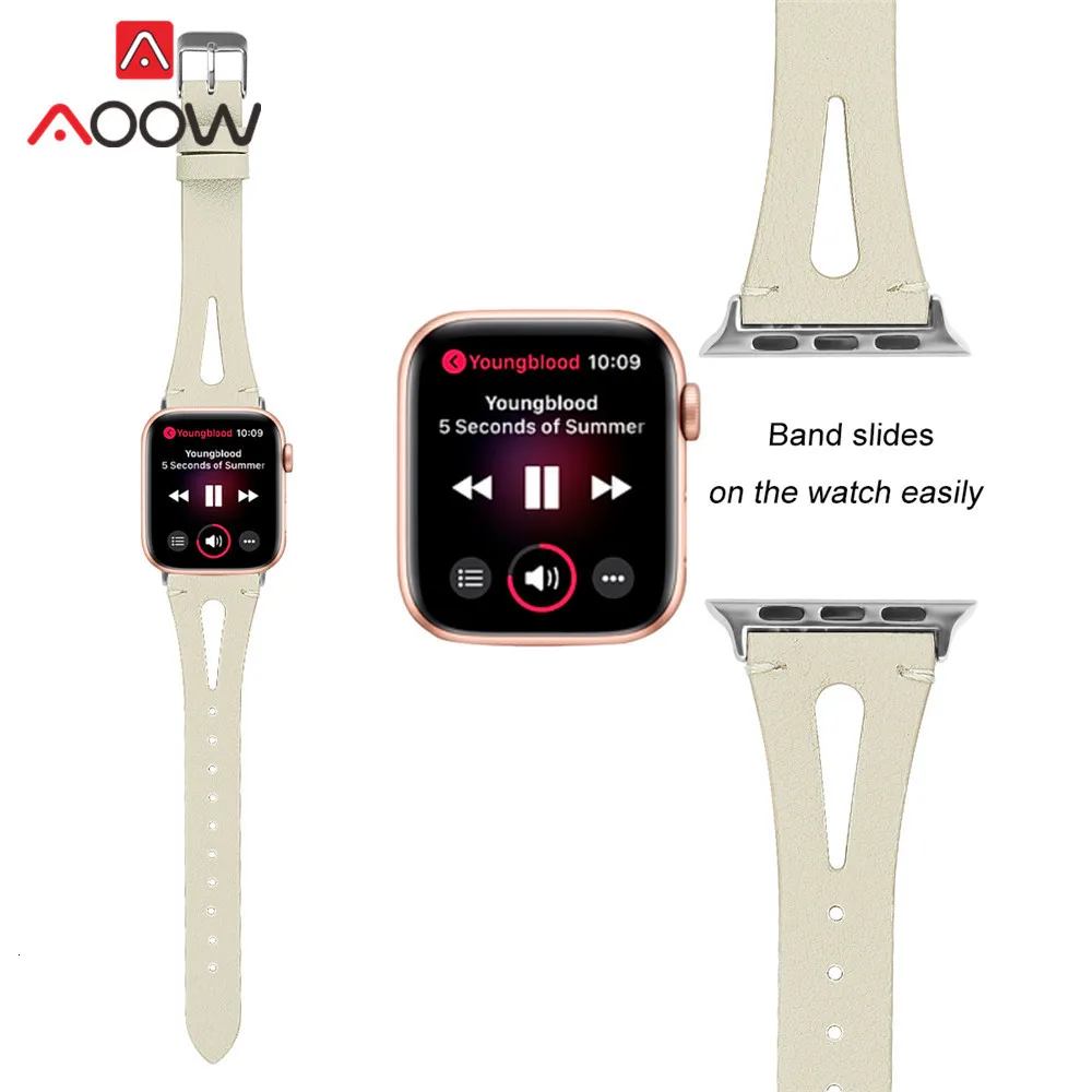 Ремешок из натуральной кожи с принтом для Apple Watch 40 мм 44 мм для iwatch 38 мм 42 мм ремешок серии 4 3 2 1 браслет аксессуары