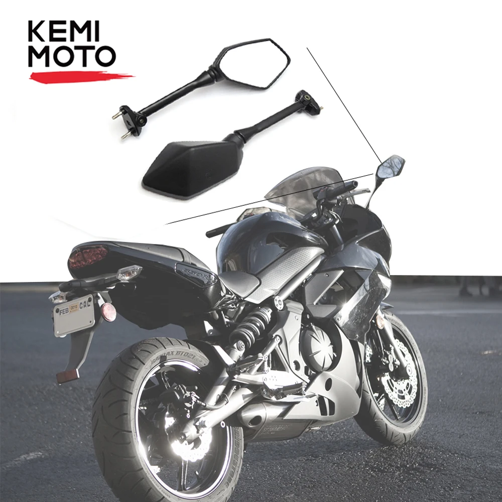KEMIMOTO мотоциклетное зеркало заднего вида боковые зеркала для Kawasaki Ninja 650R 2009-2011 2012- ER6F 400R Z1000SX ER-6F заднего вида