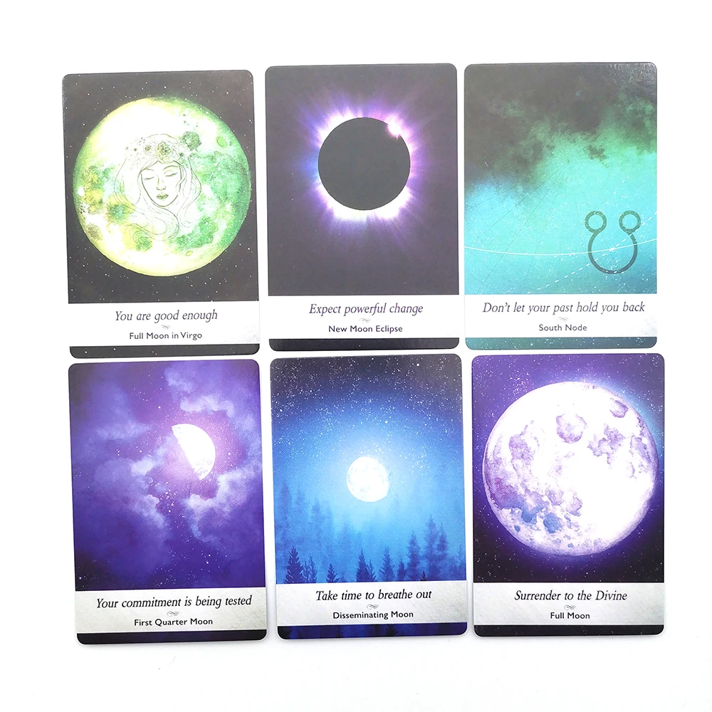 

Moon Oracle Cards Fun Board Games Tarot Cards deck Mystical Guidance Divination Fate Party playing Card Games