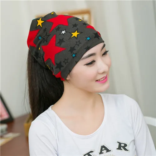 Style 6 1 шт., модная новинка, женские весенне-осенние повседневные шапочки, шарф со звездами, надписями, женская теплая шапка, шапки, 3 вида, головные уборы - Цвет: Style 6