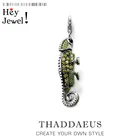 Пиратская зеленая ящерица хамелеон, 2019 брендовая бижутерия, Европейская бижутерия, Стерлинговое Серебро 925 пробы, аксессуары, подарок для женщин и мужчин