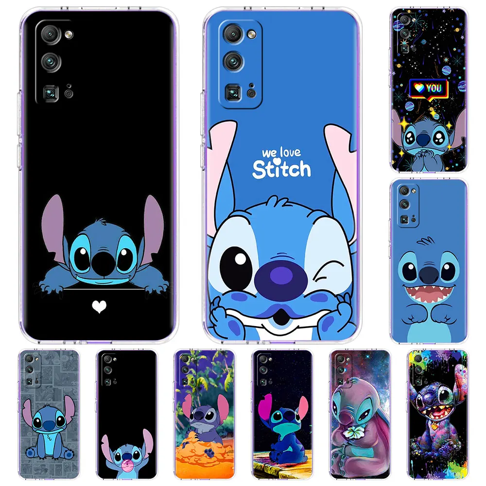 

Cute Lilo Stitch Case for Honor Play 9A 9X Lite 8X 20 Pro 30 Clear for Huawei Y6 Y8p Y7 2019 Transparent Soft Cover Coque