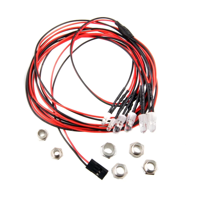 

5mm2White Light 5mm2 Red Light m2 Blue Light for 1/10 1/8 Traxxas HSP SCX10 D90 HPI RC Car