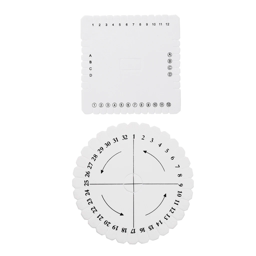 

2 шт. круглый квадратный браслет Kumihimo диск ткацкий инструмент «сделай сам»