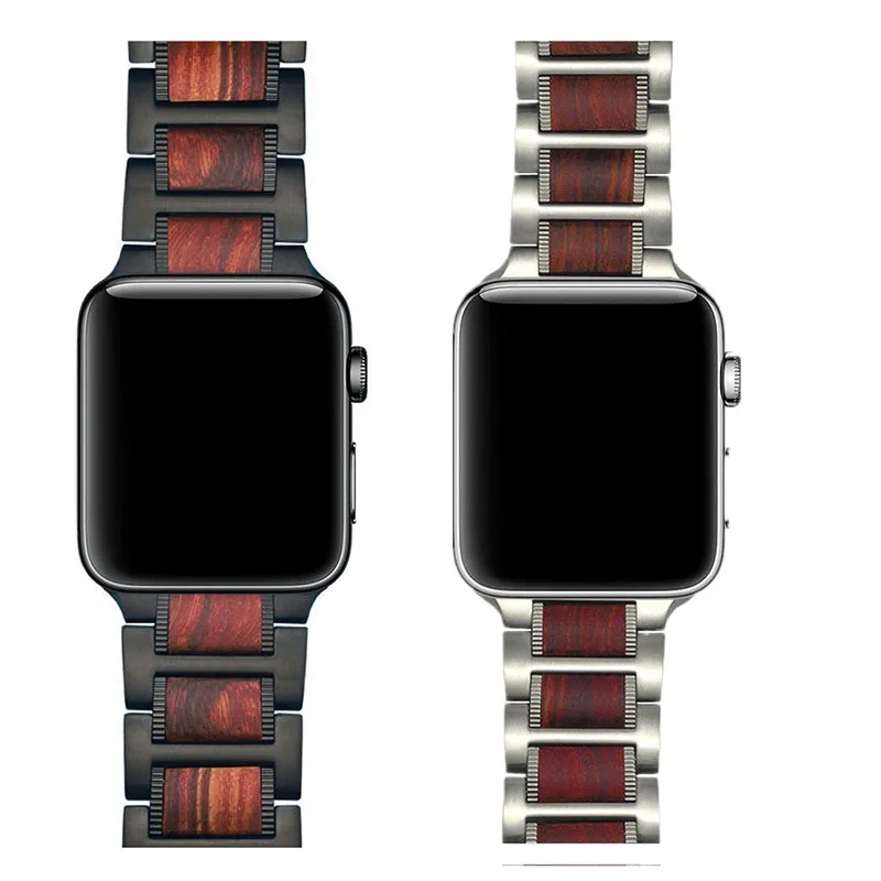 Ремешок для Apple Watch iWatch Series 4 3 2 1 сменный деревянный браслет 38/40 мм 42/44 мм|Ремешки