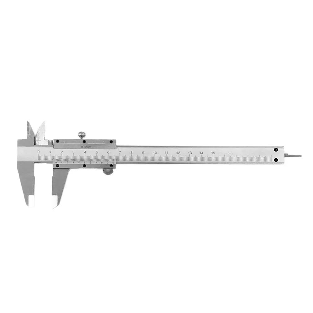 

Practical Vernier Caliper 6" 0-150mm/0.02mm Metal Carbon Steel Calipers Gauge Micrometer Measuring Tools