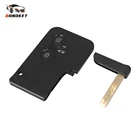 Dandkey черный Цвет 3 Кнопки смарт-карты Оболочки для Renault Megan с ключиком Бесплатная доставка