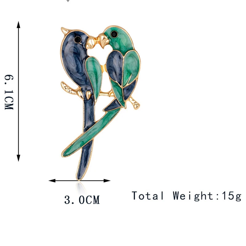 Женская Брошь-попугай из сплава в стиле ретро | Украшения и аксессуары