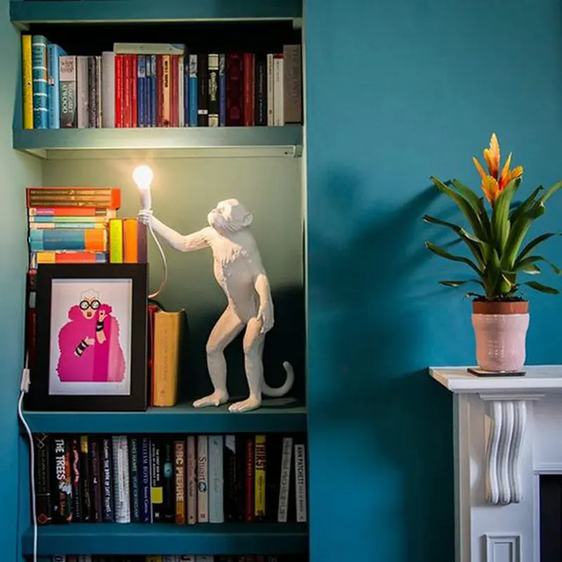 Светодиодный ночник с обезьяной в винтажном промышленном дизайне для спальни