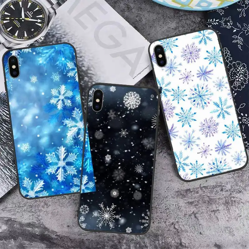 

Ice crystal snowflake Phone Case for iPhone 11 12 13 pro XS MAX 8 7 6 6S Plus X 5S SE 2020 XR mini