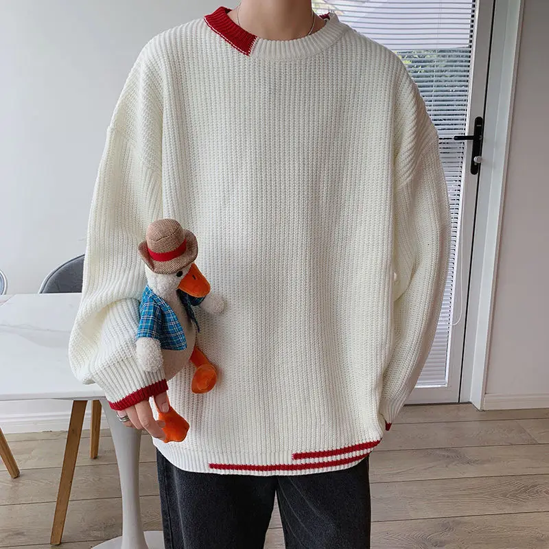 

2020 мужские популярные пальто с круглым вырезом, шерстяные свитера, одежда с длинным рукавом, однотонный пуловер, мужской кашемировый вязаны...