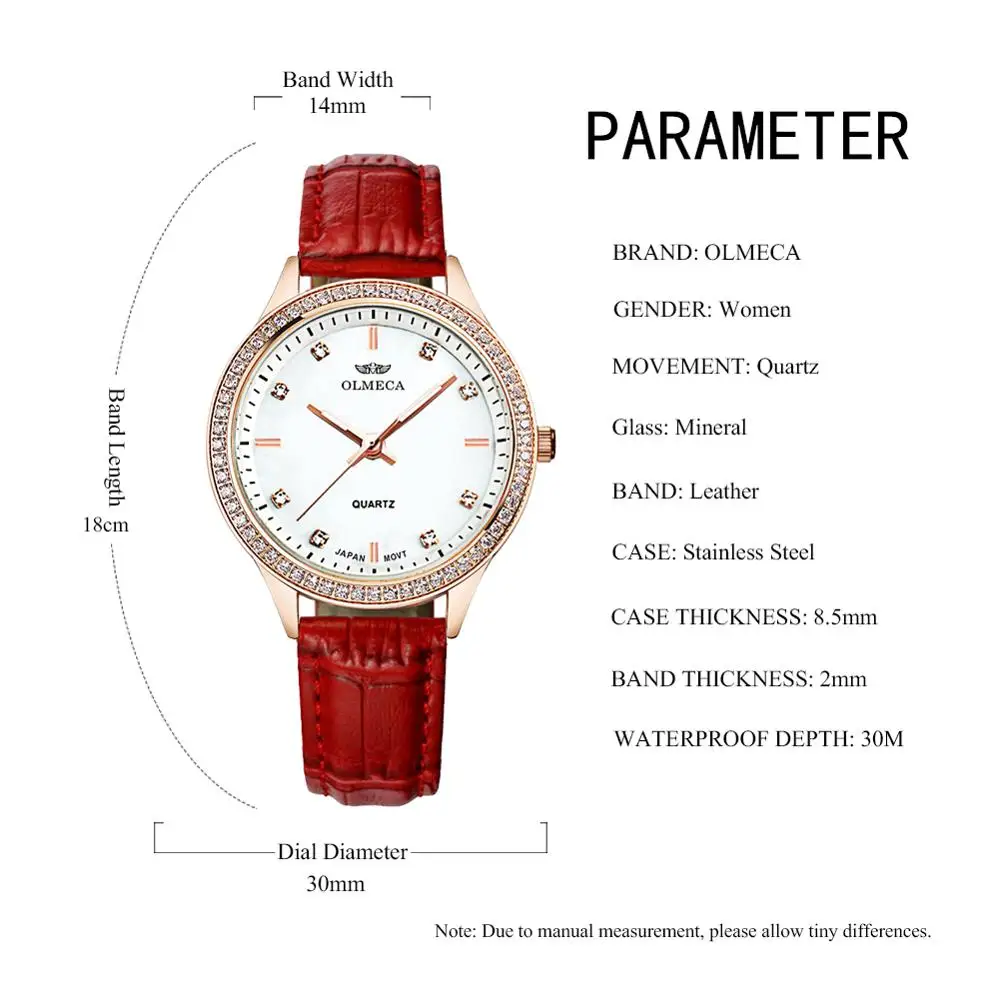 Часы наручные женские водонепроницаемые брендовые Роскошные с кожаным